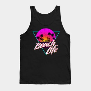 Vintage Fade Beach Life design Tank Top